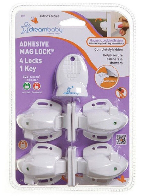 Adhesive Mag Lock 4 locks + 1 Key